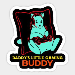 Daddy's Little Gaming Buddy | Cute Gamer Sticker